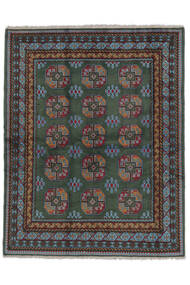  Afghan Fine Tappeto 170X210 Di Lana Nero/Blu Scuro Carpetvista