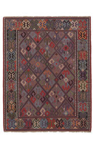150X194 Tappeto Kilim Golbarjasta Orientale Nero/Rosso Scuro (Lana, Afghanistan) Carpetvista