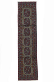  Orientalischer Afghan Fine Teppich 72X293 Läufer Schwarz Wolle, Afghanistan Carpetvista