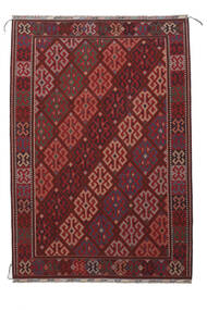 Kilim Golbarjasta Rug 209X303 Black/Dark Red Wool, Afghanistan Carpetvista