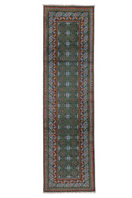  Orientalsk Afghan Fine Teppe 77X285Løpere Svart Ull, Afghanistan Carpetvista