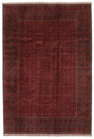 189X280 Kunduz Rug Oriental Black/Dark Red (Wool, Afghanistan) Carpetvista