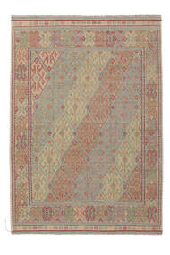 205X293 Kelim Golbarjasta Teppich Orientalischer Braun/Dunkelgelb (Wolle, Afghanistan) Carpetvista