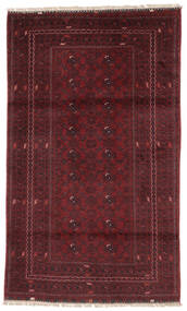 111X180 Kunduz Teppich Orientalischer Schwarz/Dunkelrot (Wolle, Afghanistan) Carpetvista
