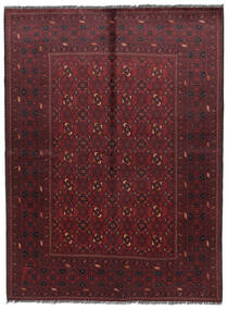 150X201 Kunduz Teppich Orientalischer Schwarz/Dunkelrot (Wolle, Afghanistan) Carpetvista
