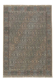 絨毯 オリエンタル キリム ゴルバリヤスタ 200X294 茶色/ブラック (ウール, アフガニスタン)