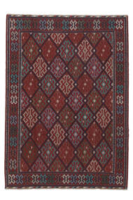 202X284 絨毯 オリエンタル キリム ゴルバリヤスタ ブラック/ダークレッド (ウール, アフガニスタン) Carpetvista