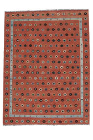 Tapis Kilim Nimbaft 260X340 Rouge Foncé/Noir Grand (Laine, Afghanistan)