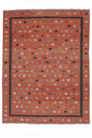 261X341 Kelim Nimbaft Teppich Moderner Dunkelrot/Schwarz Großer (Wolle, Afghanistan) Carpetvista