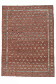 絨毯 キリム Nimbaft 257X346 ダークレッド/茶色 大きな (ウール, アフガニスタン)