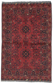 99X149 絨毯 Kunduz オリエンタル ダークレッド/ブラック (ウール, アフガニスタン) Carpetvista