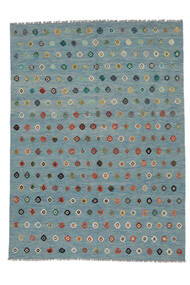 絨毯 キリム Nimbaft 256X345 ダークターコイズ/ダークブルー 大きな (ウール, アフガニスタン)