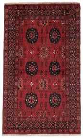 95X155 Χαλι Kunduz Ανατολής Σκούρο Κόκκινο/Μαύρα (Μαλλί, Αφγανικά) Carpetvista