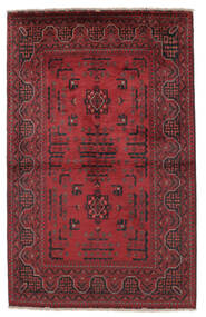 100X155 Alfombra Kunduz Oriental Rojo Oscuro/Negro (Lana, Afganistán) Carpetvista