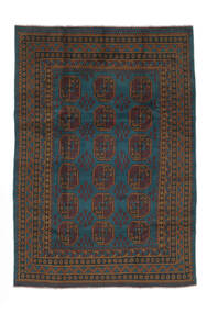  Oriental Afghan Fine Rug 194X290 Black/Brown Wool, Afghanistan Carpetvista