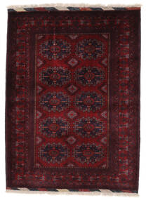 Tapete Kunduz 104X138 Preto/Vermelho Escuro (Lã, Afeganistão)