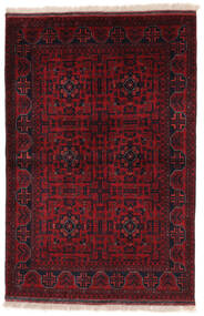 100X149 Alfombra Kunduz Oriental Negro/Rojo Oscuro (Lana, Afganistán) Carpetvista