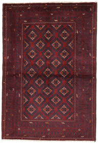 101X149 Dywan Kunduz Orientalny Czarny/Ciemnoczerwony (Wełna, Afganistan) Carpetvista