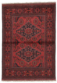 101X139 Kunduz Teppich Orientalischer Dunkelrot/Schwarz (Wolle, Afghanistan) Carpetvista