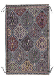 100X158 絨毯 オリエンタル キリム ゴルバリヤスタ ブラック/茶色 (ウール, アフガニスタン) Carpetvista