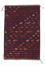 89X135 Tapete Kilim Golbarjasta Oriental Preto/Vermelho Escuro (Lã, Afeganistão) Carpetvista