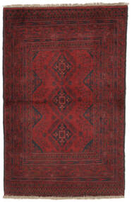 101X154 Kunduz Teppich Orientalischer Schwarz/Dunkelrot (Wolle, Afghanistan) Carpetvista