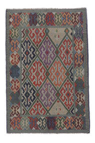  Oriental Kilim Golbarjasta Rug 120X167 Black/Dark Grey Wool, Afghanistan Carpetvista
