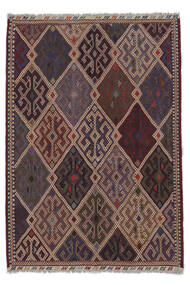 絨毯 キリム ゴルバリヤスタ 124X179 ブラック/茶色 (ウール, アフガニスタン)