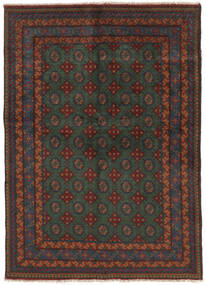 絨毯 オリエンタル アフガン Fine 151X206 ブラック/茶色 (ウール, アフガニスタン)