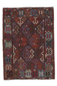 105X147 Kelim Golbarjasta Teppich Orientalischer Schwarz/Dunkelrot (Wolle, Afghanistan) Carpetvista
