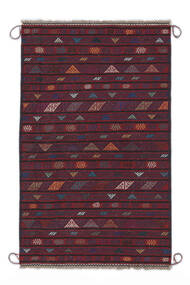 87X142 Tapete Kilim Golbarjasta Oriental Preto/Vermelho Escuro (Lã, Afeganistão) Carpetvista