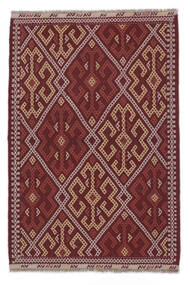 100X150 Tappeto Orientale Kilim Golbarjasta Nero/Rosso Scuro (Lana, Afghanistan) Carpetvista