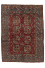 145X200 Afghan Fine Teppich Orientalischer Schwarz/Braun (Wolle, Afghanistan) Carpetvista