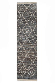  94X362 Contemporary Design Matot Käytävämatto Matto Musta/Tummanharmaa Afganistan Carpetvista