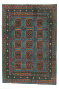  Afghan Fine Tapis 195X283 De Laine Noir/Rouge Foncé Carpetvista