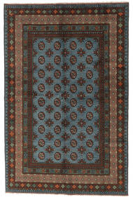  Oriental Afghan Fine Rug 157X243 Black/Dark Green Wool, Afghanistan Carpetvista