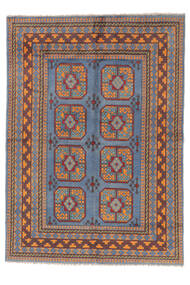  Afegão Fine Tapete 168X235 Lã Castanho/Azul Escuro Carpetvista