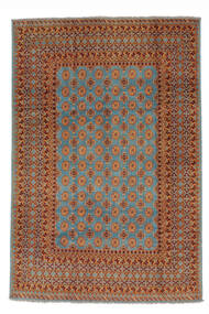 Tappeto Afghan Fine 196X290 Rosso Scuro/Marrone (Lana, Afghanistan)