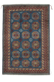  Afghan Fine Rug 204X297 Wool Black/Brown Carpetvista