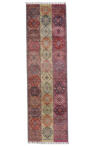  Shabargan Rug 73X255 Wool Dark Red/Brown Small Carpetvista