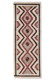  Modern Afghan Fine Rug 85X239 Wool Beige/Black Small Carpetvista