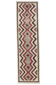  Moderni Afghan Fine Matot 71X260 Beige/Tummanpunainen Carpetvista