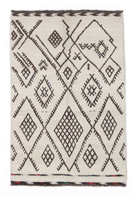 絨毯 Berber スタイル 140X207 オレンジ/ブラック (ウール, アフガニスタン)