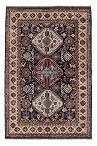 絨毯 Kunduz 164X244 ブラック/茶色 (ウール, アフガニスタン)