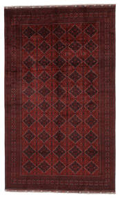  Orientalischer Kunduz Teppich 296X490 Schwarz/Dunkelrot Großer Wolle, Afghanistan Carpetvista