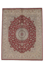 絨毯 タブリーズ Royal 243X305 茶色/ダークレッド (ウール, インド)