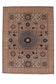 276X364 Tapete Mamluk Moderno Castanho/Vermelho Escuro Grande (Lã, Afeganistão) Carpetvista