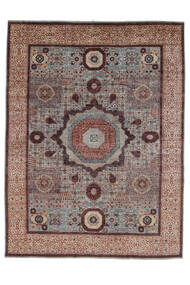 265X355 Tapete Mamluk Moderno Castanho/Vermelho Escuro Grande (Lã, Afeganistão) Carpetvista