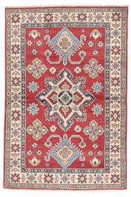 100X145 Kazak Fine Teppich Dunkelrot/Beige Afghanistan Carpetvista