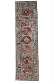 87X311 Shabargan Teppich Moderner Läufer Braun/Schwarz (Wolle, Afghanistan) Carpetvista